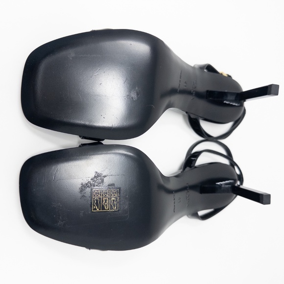 Prada Sandali Ankle Strap Black Patent Leather Stiletto Heels. Size 41 EU - Picture 6 of 8